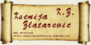 Ksenija Zlatarević vizit kartica